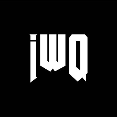 Teknoloji şirketi için IWQ mektup logosu tasarımı. IWQ logo tasarımı siyah ve beyaz renk kombinasyonu. IWQ logosu, IWQ vektörü, IWQ tasarımı, IWQ simgesi, IWQ alfabesi. IWQ tipografi logosu tasarımı.