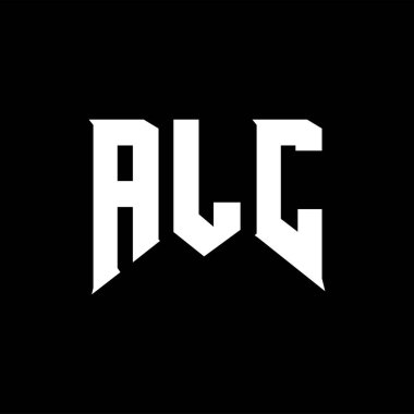 Teknoloji şirketi için ALC harf logosu tasarımı. ALC logo tasarımı siyah ve beyaz renk kombinasyonu. ALC logosu, ALC vektörü, ALC tasarımı, ALC simgesi, ALC alfabesi. ALC tipografi logosu tasarımı.
