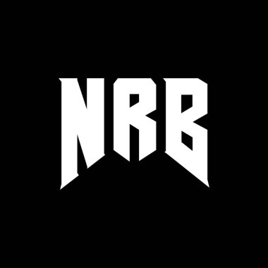 Teknoloji şirketi için NRB mektup logosu tasarımı. NRB logo tasarımı siyah ve beyaz renk kombinasyonu. NRB logosu, NRB vektörü, NRB tasarımı, NRB simgesi, NRB alfabesi. NRB tipografi logosu tasarımı.