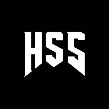 Teknoloji şirketi için HSS mektup logosu tasarımı. HSS logo tasarımı siyah ve beyaz renk kombinasyonu. HSS logosu, HSS vektörü, HSS tasarımı, HSS simgesi, HSS alfabesi. HSS tipografi logosu tasarımı.