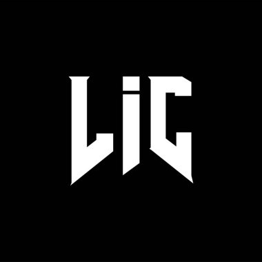 Teknoloji şirketi için LIC mektup logosu tasarımı. LIC logo tasarımı siyah ve beyaz renk kombinasyonu. LIC logosu, LIC vektörü, LIC tasarımı, LIC simgesi, LIC alfabesi. LIC tipografi logo tasarımı.