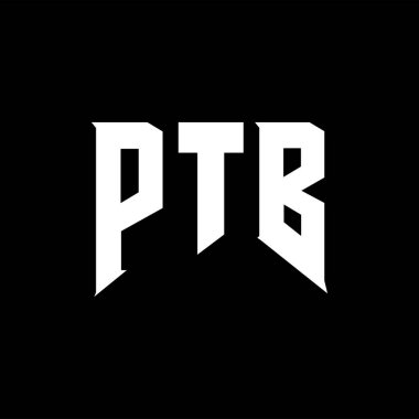 Teknoloji şirketi için PTB mektup logosu tasarımı. PTB logo tasarımı siyah ve beyaz renk kombinasyonu. PTB logosu, PTB vektörü, PTB tasarımı, PTB simgesi, PTB alfabesi. PTB tipografi logosu tasarımı.