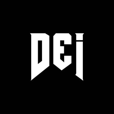 Teknoloji şirketi için DEI mektup logosu tasarımı. DEI logosu siyah-beyaz renk kombinasyonu tasarladı. DEI logosu, DEI vektörü, DEI tasarımı, DEI simgesi, DEI alfabesi. DEI tipografi logosu tasarımı.