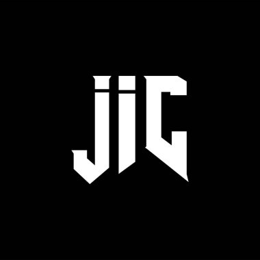 Teknoloji şirketi için JIC mektup logosu tasarımı. JIC logo tasarımı siyah ve beyaz renk kombinasyonu. JIC logosu, JIC vektörü, JIC tasarımı, JIC simgesi, JIC alfabesi. JIC tipografi logosu tasarımı.