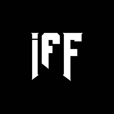 Teknoloji şirketi için IFF mektup logosu tasarımı. IFF logo tasarımı siyah ve beyaz renk kombinasyonu. IFF logosu, IFF vektörü, IFF tasarımı, IFF simgesi, IFF alfabesi. IFF tipografi logosu tasarımı.