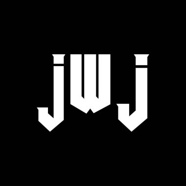 Teknoloji şirketi için JWJ mektup logosu tasarımı. JWJ logo tasarımı siyah ve beyaz renk kombinasyonu. JWJ logosu, JWJ vektörü, JWJ tasarımı, JWJ simgesi, JWJ alfabesi. JWJ tipografi logosu tasarımı.