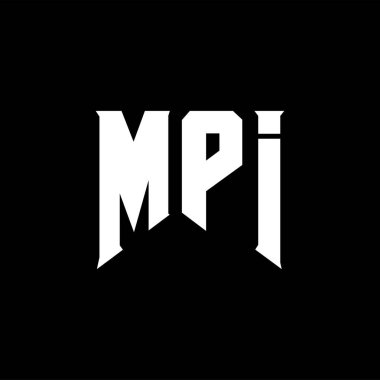 Teknoloji şirketi için MPI mektup logosu tasarımı. MPI logo tasarımı siyah ve beyaz renk kombinasyonu. MPI logosu, MPI vektörü, MPI tasarımı, MPI simgesi, MPI alfabesi. MPI tipografi logosu tasarımı.