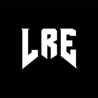 Teknoloji şirketi için LRE mektup logosu tasarımı. LRE logo tasarımı siyah ve beyaz renk kombinasyonu. LRE logosu, LRE vektörü, LRE tasarımı, LRE simgesi, LRE alfabesi. LRE tipografi logosu tasarımı.