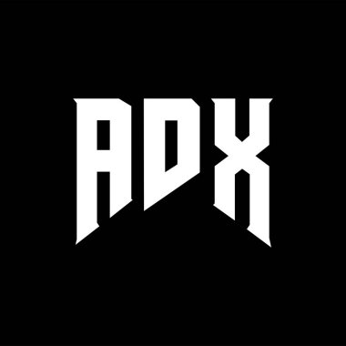 Teknoloji şirketi için ADX harf logosu tasarımı. ADX logo tasarımı siyah ve beyaz renk kombinasyonu. ADX logosu, ADX vektörü, ADX tasarımı, ADX simgesi, ADX alfabesi. ADX tipografi logosu tasarımı.