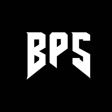 Teknoloji şirketi için BPS mektup logosu tasarımı. BPS logo tasarımı siyah ve beyaz renk kombinasyonu. BPS logosu, BPS vektörü, BPS tasarımı, BPS simgesi, BPS alfabesi. BPS tipografi logosu tasarımı.