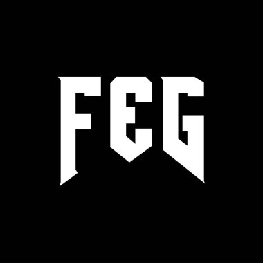 Teknoloji şirketi için FEG mektup logosu tasarımı. FEG logosu siyah-beyaz renk kombinasyonu tasarladı. FEG logosu, FEG vektörü, FEG tasarımı, FEG simgesi, FEG alfabesi. FEG tipografi logosu tasarımı.