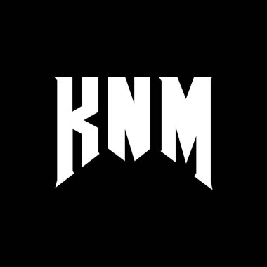 Teknoloji şirketi için KNM mektup logosu tasarımı. KNM logo tasarımı siyah ve beyaz renk kombinasyonu. KNM logosu, KNM vektörü, KNM tasarımı, KNM simgesi, KNM alfabesi. KNM tipografi logosu tasarımı.