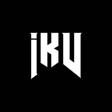 Teknoloji şirketi için IKV mektup logosu tasarımı. IKV logo tasarımı siyah ve beyaz renk kombinasyonu. IKV logosu, IKV vektörü, IKV tasarımı, IKV simgesi, IKV alfabesi. IKV tipografi logosu tasarımı.