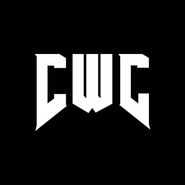 Teknoloji şirketi için CWC mektup logosu tasarımı. CWC logo tasarımı siyah ve beyaz renk kombinasyonu. CWC logosu, CWC vektörü, CWC tasarımı, CWC simgesi, CWC alfabesi. CWC tipografi logosu tasarımı.
