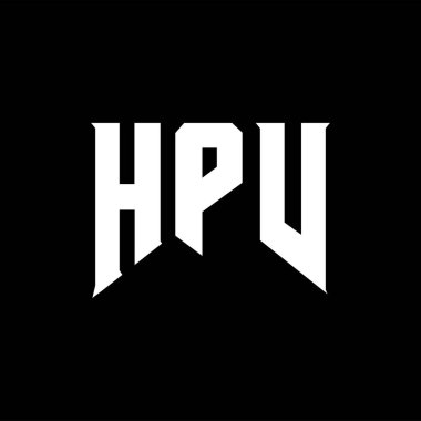 Teknoloji şirketi için HPV mektup logosu tasarımı. HPV logo tasarımı siyah ve beyaz renk kombinasyonu. HPV logosu, HPV vektörü, HPV tasarımı, HPV simgesi, HPV alfabesi. HPV tipografi logosu tasarımı.