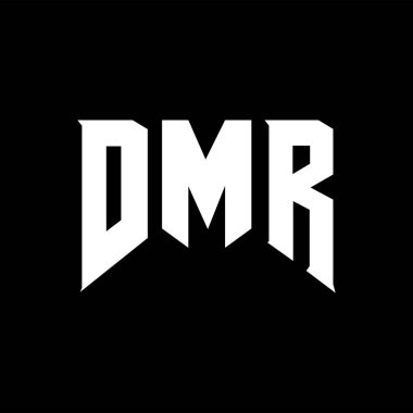 Teknoloji şirketi için DMR harf logosu tasarımı. DMR logo tasarımı siyah ve beyaz renk kombinasyonu. DMR logosu, DMR vektörü, DMR tasarımı, DMR simgesi, DMR alfabesi. DMR tipografi logosu tasarımı.