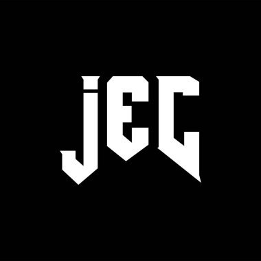 Teknoloji şirketi için JEC mektup logosu tasarımı. JEC logosu siyah-beyaz renk kombinasyonu tasarladı. JEC logosu, JEC vektörü, JEC tasarımı, JEC simgesi, JEC alfabesi. JEC tipografi logosu tasarımı.