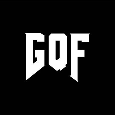 Teknoloji şirketi için GQF mektup logosu tasarımı. GQF logo tasarımı siyah ve beyaz renk kombinasyonu. GQF logosu, GQF vektörü, GQF tasarımı, GQF simgesi, GQF alfabesi. GQF tipografi logosu tasarımı.