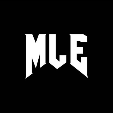 Teknoloji şirketi için MLE harf logosu tasarımı. MLE logo tasarımı siyah ve beyaz renk kombinasyonu. MLE logosu, MLE vektörü, MLE tasarımı, MLE simgesi, MLE alfabesi. MLE tipografi logosu tasarımı.