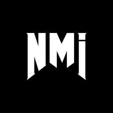 Teknoloji şirketi için NMI harf logosu tasarımı. NMI logo tasarımı siyah ve beyaz renk kombinasyonu. NMI logosu, NMI vektörü, NMI tasarımı, NMI simgesi, NMI alfabesi. NMI tipografi logosu tasarımı.