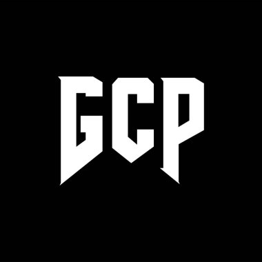 Teknoloji şirketi için GCP harf logosu tasarımı. GCP logo tasarımı siyah ve beyaz renk kombinasyonu. GCP logosu, GCP vektörü, GCP tasarımı, GCP simgesi, GCP alfabesi. GCP tipografi logosu tasarımı.