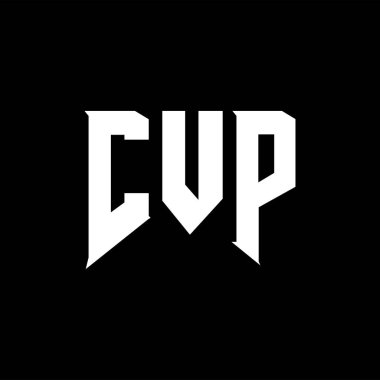 Teknoloji şirketi için CVP harf logosu tasarımı. CVP logo tasarımı siyah ve beyaz renk kombinasyonu. CVP logosu, CVP vektörü, CVP tasarımı, CVP simgesi, CVP alfabesi. CVP tipografi logosu tasarımı.