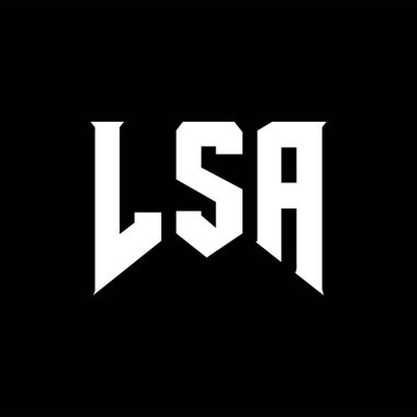 Teknoloji şirketi için LSA mektup logosu tasarımı. LSA logo tasarımı siyah ve beyaz renk kombinasyonu. LSA logosu, LSA vektörü, LSA tasarımı, LSA simgesi, LSA alfabesi. LSA tipografi logosu tasarımı.