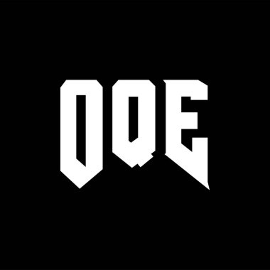 Teknoloji şirketi için OQE harf logosu tasarımı. OQE logo tasarımı siyah ve beyaz renk kombinasyonu. OQE logosu, OQE vektörü, OQE tasarımı, OQE simgesi, OQE alfabesi. OQE tipografi logosu tasarımı.