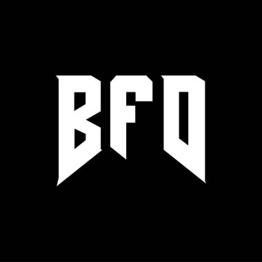 Teknoloji şirketi için BFD mektup logosu tasarımı. BFD logo tasarımı siyah-beyaz renk kombinasyonu. BFD logosu, BFD vektörü, BFD tasarımı, BFD simgesi, BFD alfabesi. BFD tipografi logo tasarımı.