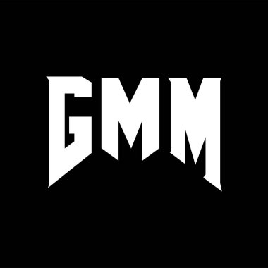 Teknoloji şirketi için GMM mektup logosu tasarımı. GMM logo tasarımı siyah ve beyaz renk kombinasyonu. GMM logosu, GMM vektörü, GMM tasarımı, GMM simgesi, GMM alfabesi. GMM tipografi logosu tasarımı.