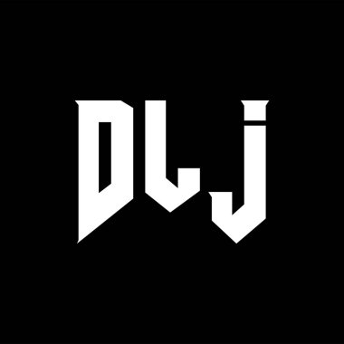 Teknoloji şirketi için DLJ mektup logosu tasarımı. DLJ logo tasarımı siyah ve beyaz renk kombinasyonu. DLJ logosu, DLJ vektörü, DLJ tasarımı, DLJ simgesi, DLJ alfabesi. DLJ tipografi logosu tasarımı.
