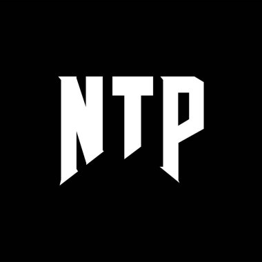 Teknoloji şirketi için NTP mektup logosu tasarımı. NTP logo tasarımı siyah ve beyaz renk kombinasyonu. NTP logosu, NTP vektörü, NTP tasarımı, NTP simgesi, NTP alfabesi. NTP tipografi logosu tasarımı.