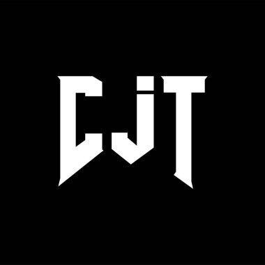 Teknoloji şirketi için CJT mektup logosu tasarımı. CJT logo tasarımı siyah ve beyaz renk kombinasyonu. CJT logosu, CJT vektörü, CJT tasarımı, CJT simgesi, CJT alfabesi. CJT tipografi logosu tasarımı.