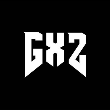 Teknoloji şirketi için GXZ harf logosu tasarımı. GXZ logo tasarımı siyah ve beyaz renk kombinasyonu. GXZ logosu, GXZ vektörü, GXZ tasarımı, GXZ simgesi, GXZ alfabesi. GXZ tipografi logosu tasarımı.