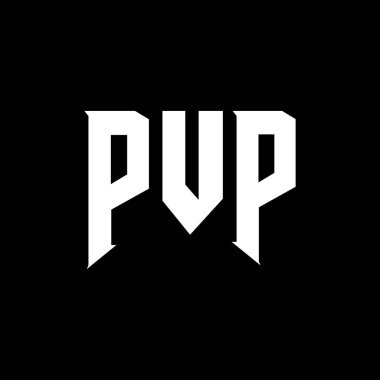 Teknoloji şirketi için PVP mektup logosu tasarımı. PVP logo tasarımı siyah ve beyaz renk kombinasyonu. PVP logosu, PVP vektörü, PVP tasarımı, PVP simgesi, PVP alfabesi. PVP tipografi logosu tasarımı.
