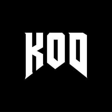 Teknoloji şirketi için KOD mektup logosu tasarımı. KOD logo tasarımı siyah ve beyaz renk kombinasyonu. KOD logosu, KOD vektörü, KOD tasarımı, KOD simgesi, KOD alfabesi. KOD tipografi logosu tasarımı.
