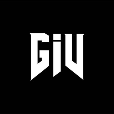 Teknoloji şirketi için GIV harf logosu tasarımı. GIV logosu siyah ve beyaz renk kombinasyonu tasarladı. GIV logosu, GIV vektörü, GIV tasarımı, GIV simgesi, GIV alfabesi. GIV tipografi logosu tasarımı.