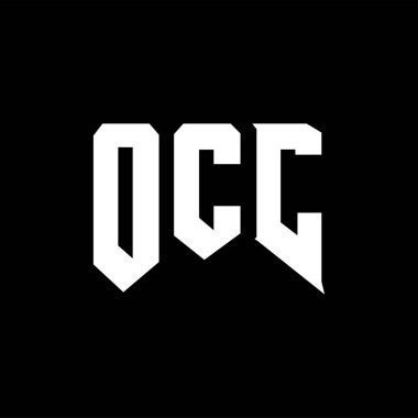 Teknoloji şirketi için OCC mektup logosu tasarımı. OCC logo tasarımı siyah ve beyaz renk kombinasyonu. OCC logosu, OCC vektörü, OCC tasarımı, OCC simgesi, OCC alfabesi. OCC tipografi logosu tasarımı.