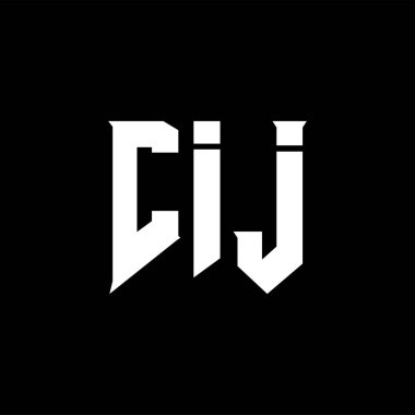 Teknoloji şirketi için CIJ mektup logosu tasarımı. CIJ logosu siyah-beyaz renk kombinasyonu tasarladı. CIJ logosu, CIJ vektörü, CIJ tasarımı, CIJ simgesi, CIJ alfabesi. CIJ tipografi logosu tasarımı.