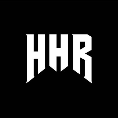 Teknoloji şirketi için HHR harf logosu tasarımı. HR logosu siyah-beyaz renk kombinasyonu tasarladı. HHR logosu, HHR vektörü, HHR tasarımı, HHR simgesi, HHR alfabesi. HHR tipografi logosu tasarımı.