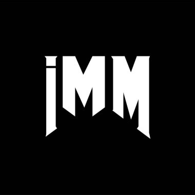 Teknoloji şirketi için IMM mektup logosu tasarımı. IMM logo tasarımı siyah ve beyaz renk kombinasyonu. IMM logosu, IMM vektörü, IMM tasarımı, IMM simgesi, IMM alfabesi. IMM tipografi logosu tasarımı.