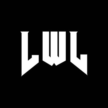 Teknoloji şirketi için LWL harf logosu tasarımı. LWL logo tasarımı siyah ve beyaz renk kombinasyonu. LWL logosu, LWL vektörü, LWL tasarımı, LWL simgesi, LWL alfabesi. LWL tipografi logosu tasarımı.