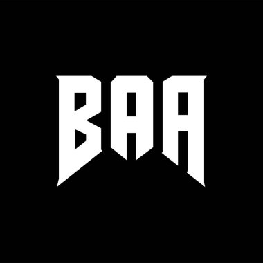 BAA teknoloji şirketi için mektup logosu tasarımı. BAA logo tasarımı siyah-beyaz renk kombinasyonu. BAA logosu, BAA vektörü, BAA tasarımı, BAA simgesi, BAA alfabesi. BAA tipografi logosu tasarımı.