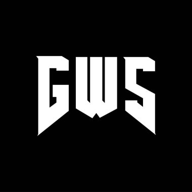 Teknoloji şirketi için GWS harf logosu tasarımı. GWS logo tasarımı siyah ve beyaz renk kombinasyonu. GWS logosu, GWS vektörü, GWS dizaynı, GWS simgesi, GWS alfabesi. GWS tipografi logosu tasarımı.