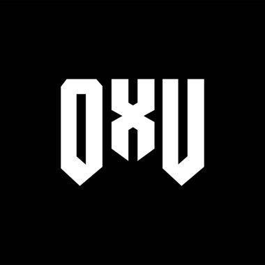 Teknoloji şirketi için OXU mektup logosu tasarımı. OXU logosu siyah-beyaz renk kombinasyonu tasarladı. OXU logosu, OXU vektörü, OXU dizaynı, OXU simgesi, OXU alfabesi. OXU tipografi logosu tasarımı.