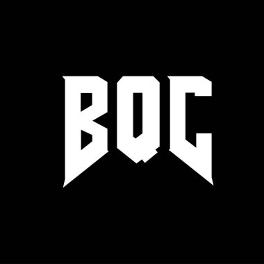 Teknoloji şirketi için BQC mektup logosu tasarımı. BQC logo tasarımı siyah ve beyaz renk kombinasyonu. BQC logosu, BQC vektörü, BQC tasarımı, BQC simgesi, BQC alfabesi. BQC tipografi logosu tasarımı.