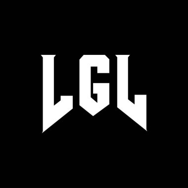 Teknoloji şirketi için LGL harf logosu tasarımı. LGL logo tasarımı siyah ve beyaz renk kombinasyonu. LGL logosu, LGL vektörü, LGL tasarımı, LGL simgesi, LGL alfabesi. LGL tipografi logosu tasarımı.