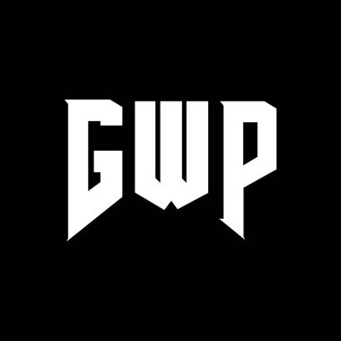 Teknoloji şirketi için GWP harf logosu tasarımı. GWP logo tasarımı siyah ve beyaz renk kombinasyonu. GWP logosu, GWP vektörü, GWP tasarımı, GWP simgesi, GWP alfabesi. GWP tipografi logosu tasarımı.