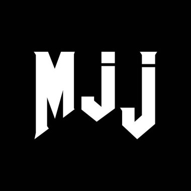 Teknoloji şirketi için MJJ mektup logosu tasarımı. MJJ logo tasarımı siyah ve beyaz renk kombinasyonu. MJJ logosu, MJJ vektörü, MJJ tasarımı, MJJ simgesi, MJJ alfabesi. MJJ tipografi logosu tasarımı.