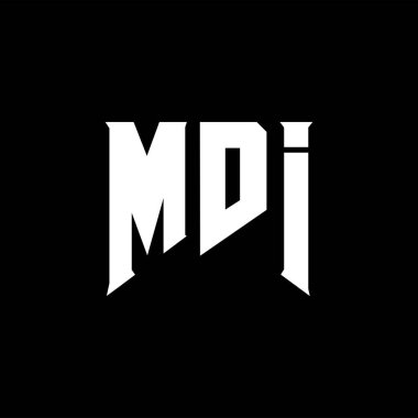 Teknoloji şirketi için MDI mektup logosu tasarımı. MDI logo tasarımı siyah ve beyaz renk kombinasyonu. MDI logosu, MDI vektörü, MDI tasarımı, MDI simgesi, MDI alfabesi. MDI tipografi logosu tasarımı.